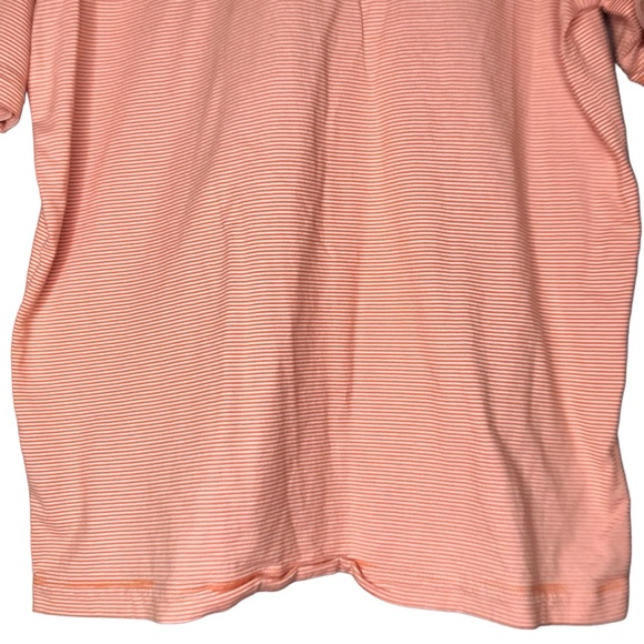 Tommy Bahama Cotton Polo Shirt Orange Cream Stripes Golf Travel Men’s Large - Picture 11 of 11